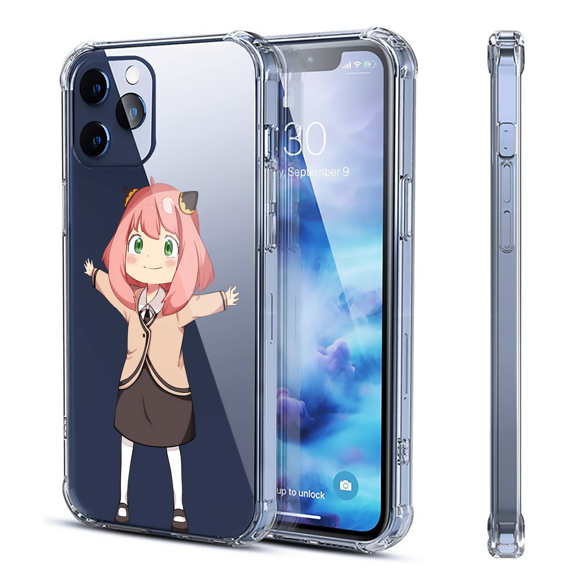 （画像用） SPY×FAMILY间谍家家酒 【iPhone 12シリーズ対応】透明スマホケース（クリアソフトケース）